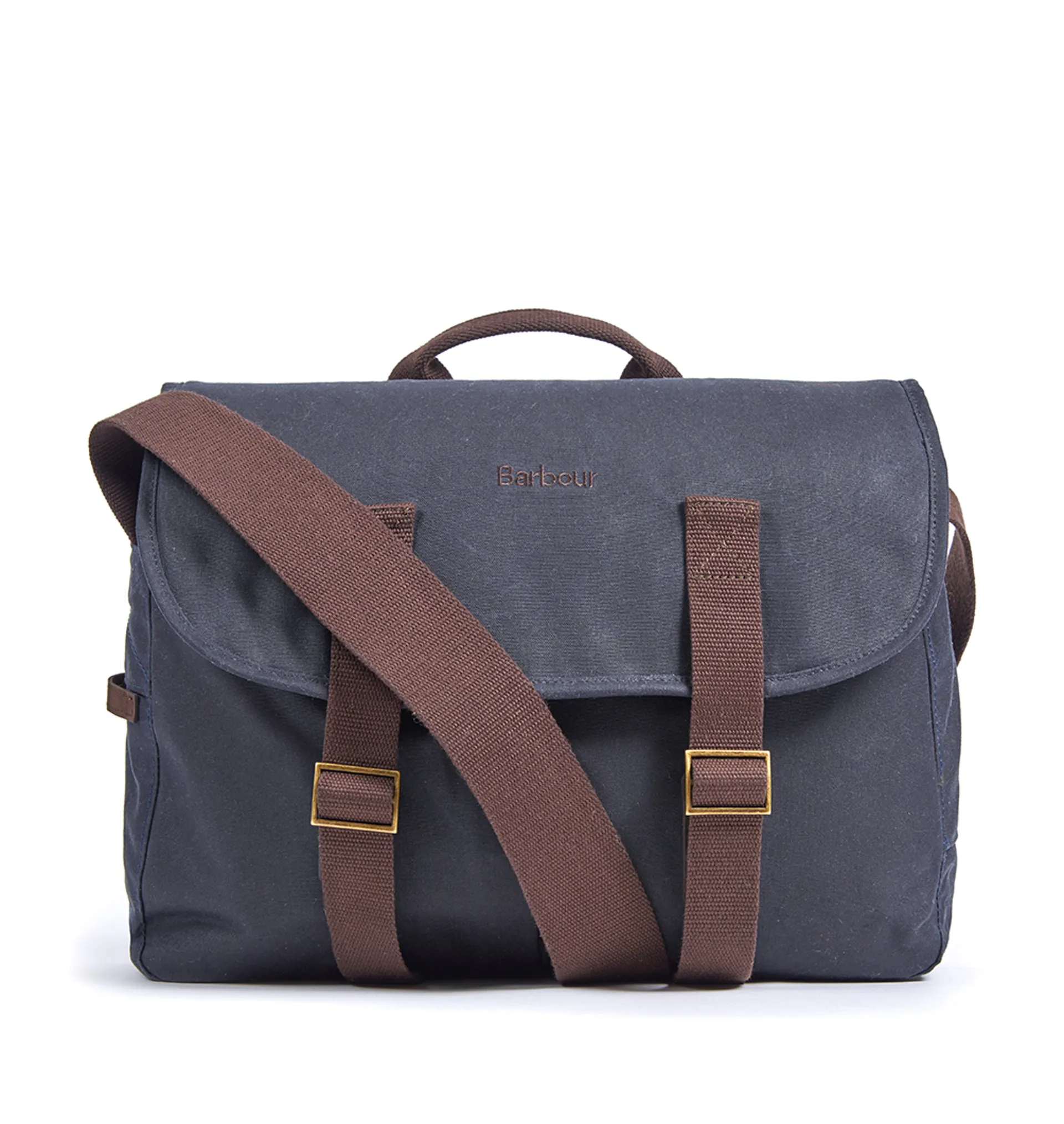 NEW Barbour Brompton Tarras Wax Cotton Bag in Navy