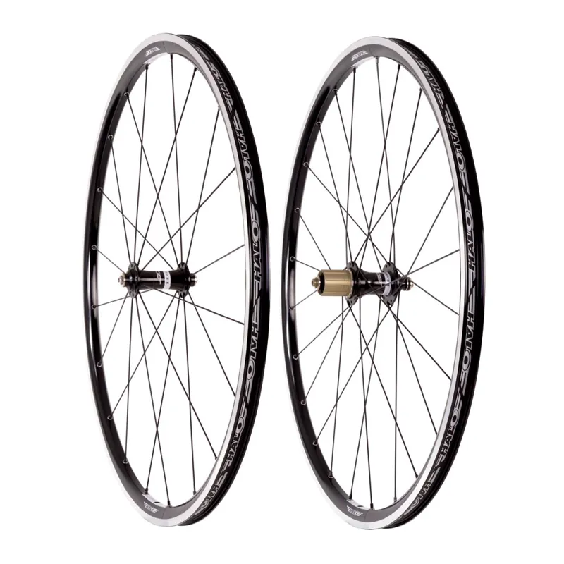 Halo White Line Race 20/24 Spoke Rim Brake Wheels in Black