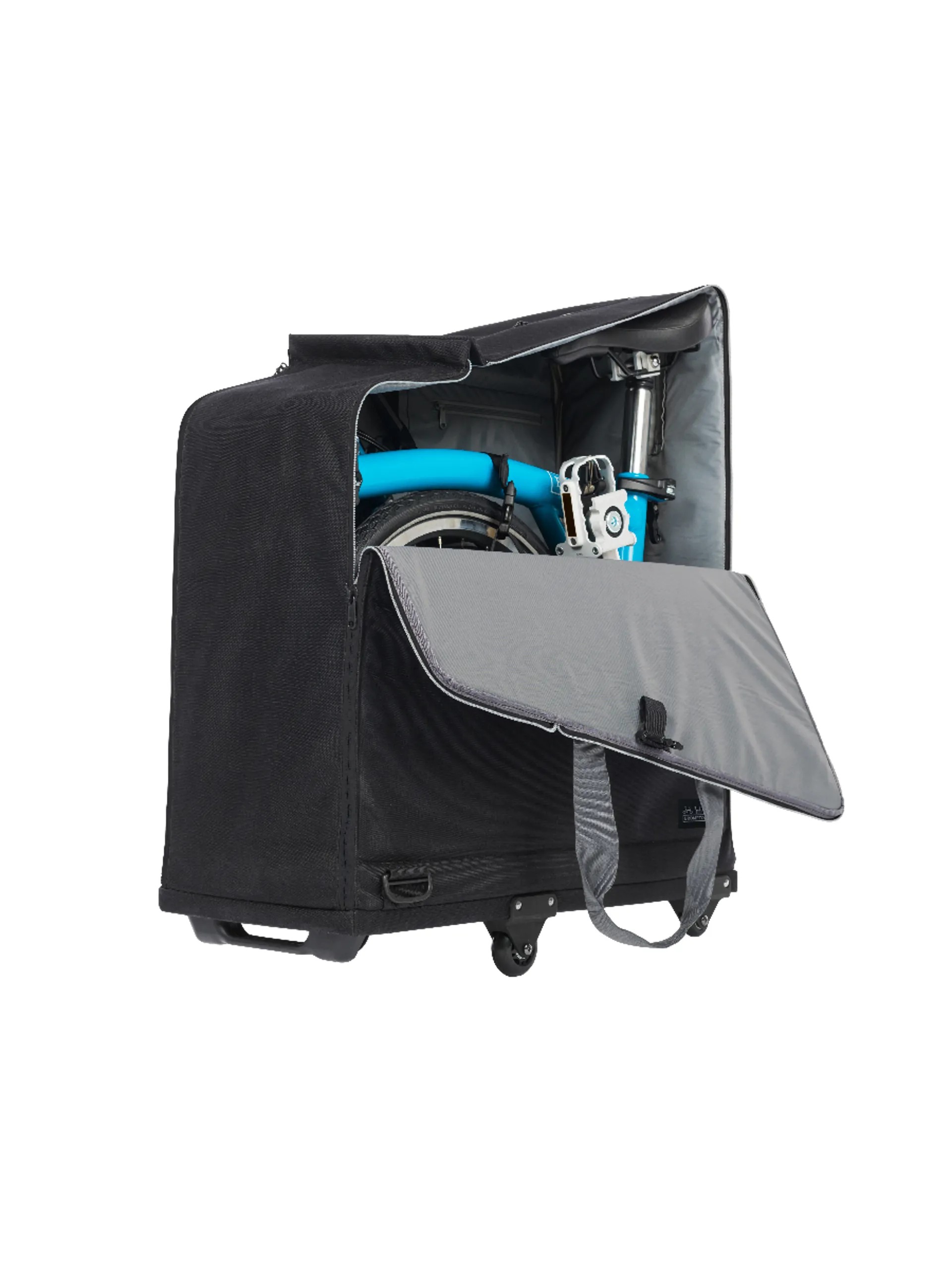 Brompton Padded Folding Bike Bag with 4 wheels Black
