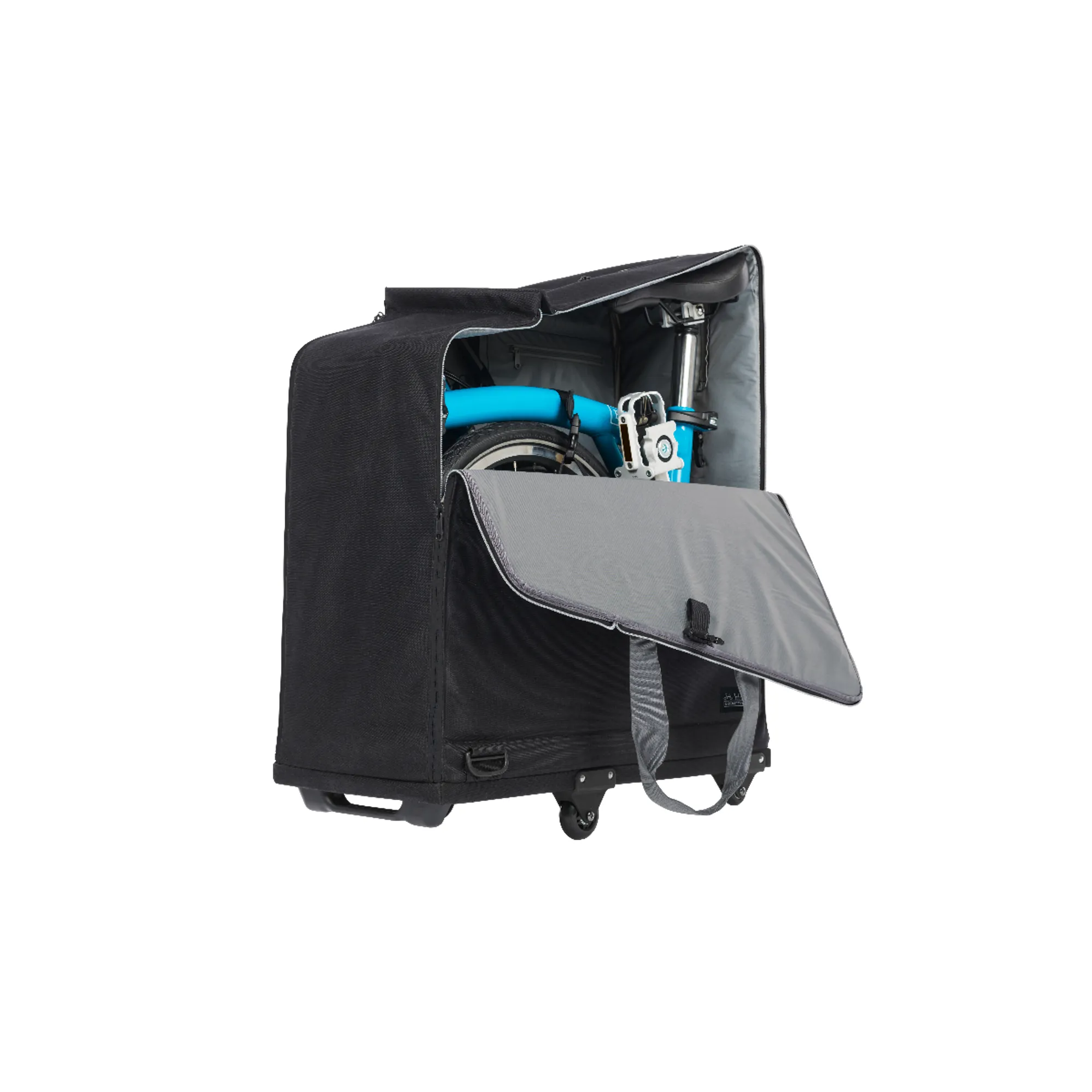 Brompton Padded Folding Bike Bag with 4 wheels Black