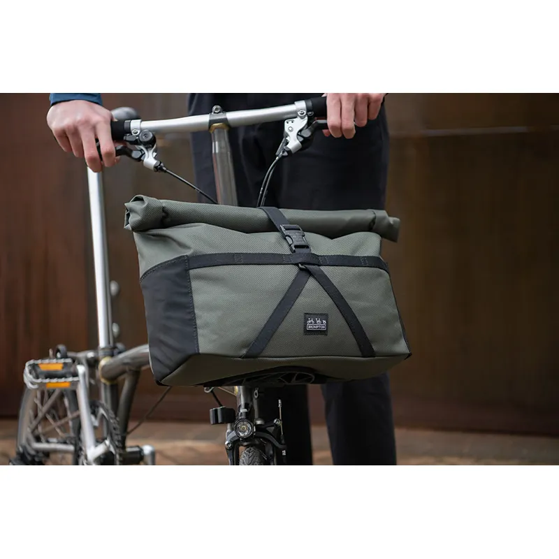 Brompton Borough Roll Top Bag Medium in Olive Green-3