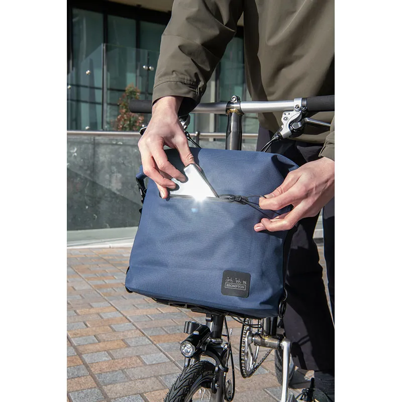 Brompton Borough Waterproof S Bag with frame Navy Blue-5