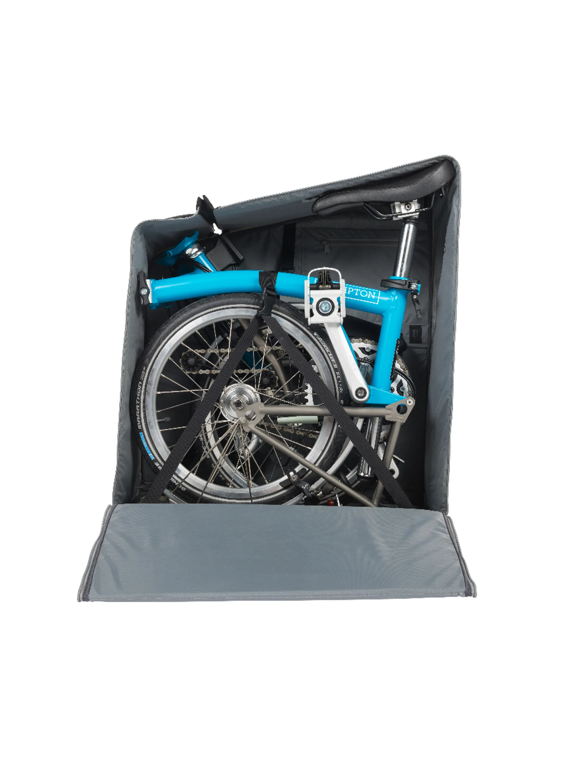 Brompton Padded Folding Bike Bag with 4 wheels Black