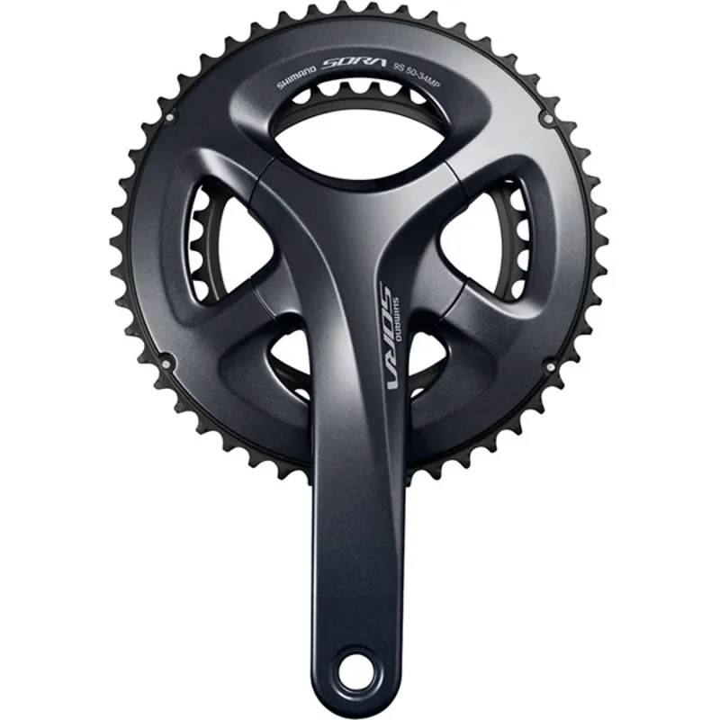 Shimano FC-R3000 Sora 9-Speed 50/34 Compact Chainset in Grey