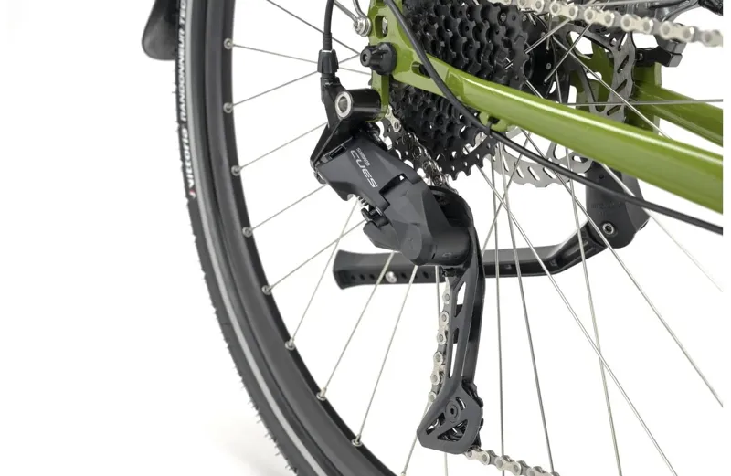 Genesis Tour De Fer 10 Flat Bar Touring Bike in Olive The Vida Loca Green-9