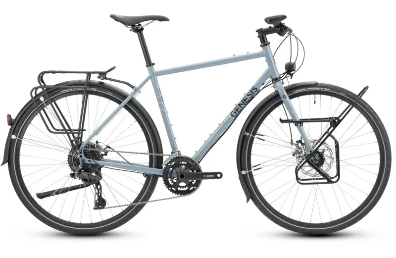 Genesis Tour De Fer 30 Flat Bar Touring Bike in Keith Flint Blue