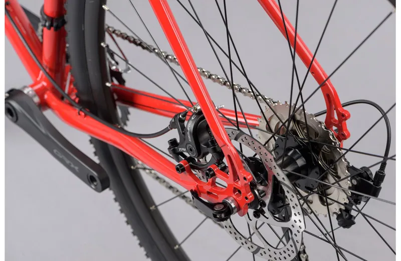 Genesis Croix De Fer 20 Steel Gravel Bike in Red-9