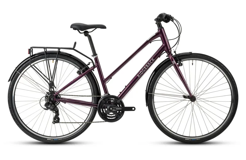 Ridgeback Speed Open Frame Hybrid Bike in Purple