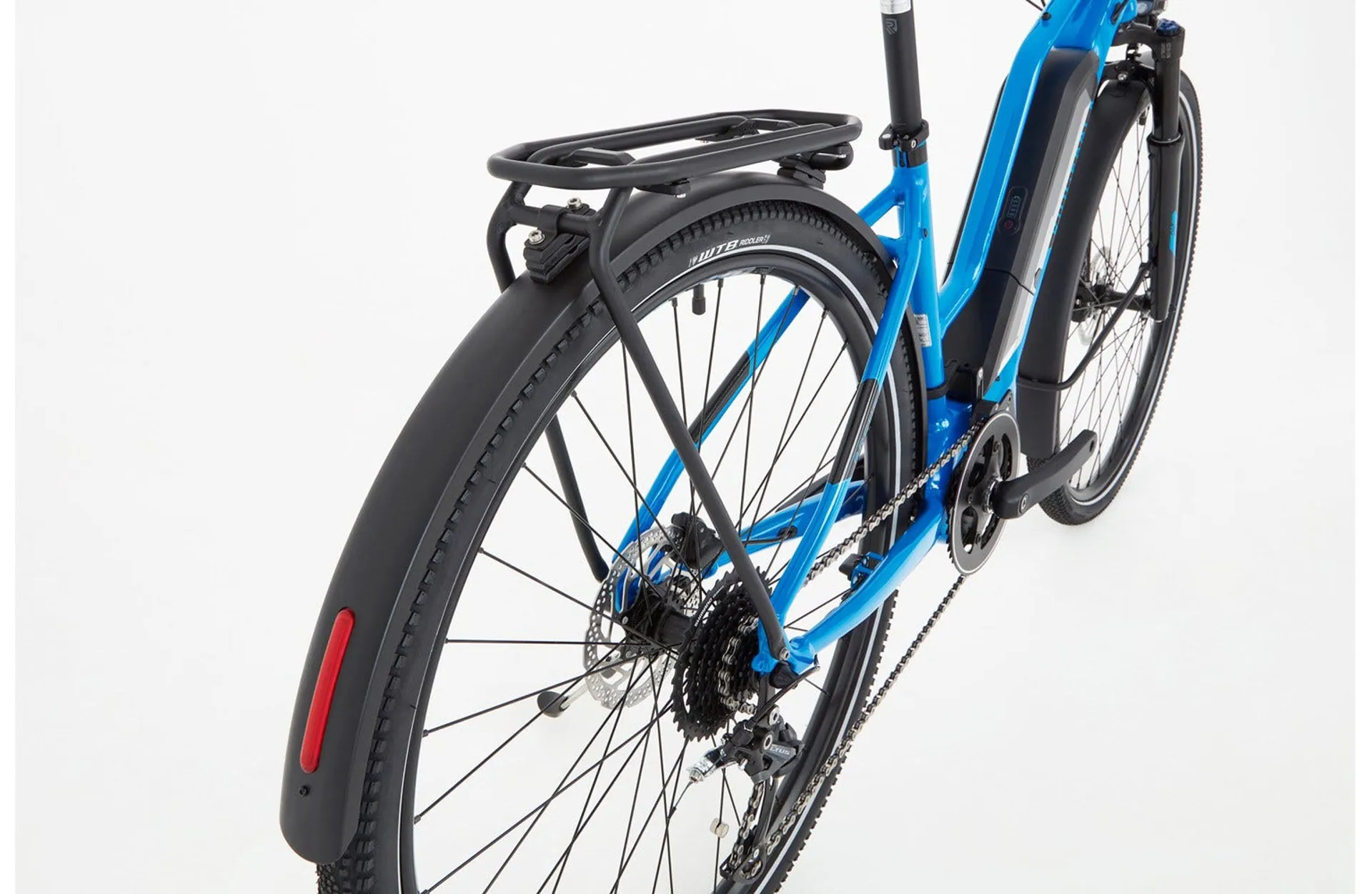 Ridgeback Arcus Open Frame Electric Hybrid Bike in Blue