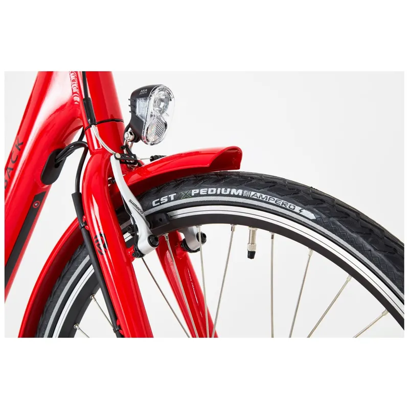 Ridgeback Electron  Electric Step Through Frame Bike in Red-5