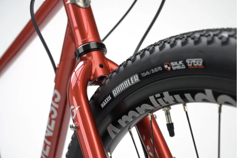 Genesis Croix De Fer 10 Flat Bar Steel Gravel Bike in Candy Warhols-2