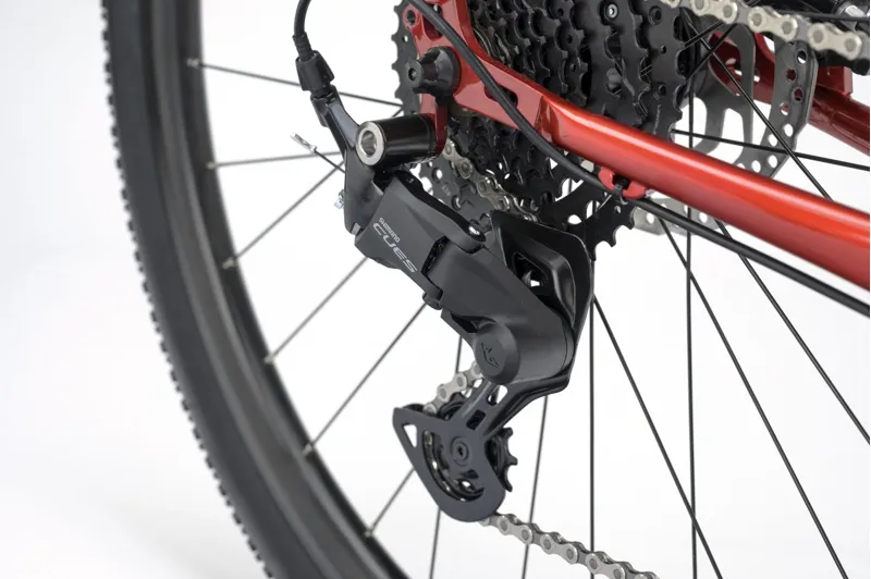 Genesis Croix De Fer 10 Flat Bar Steel Gravel Bike in Candy Warhols-8