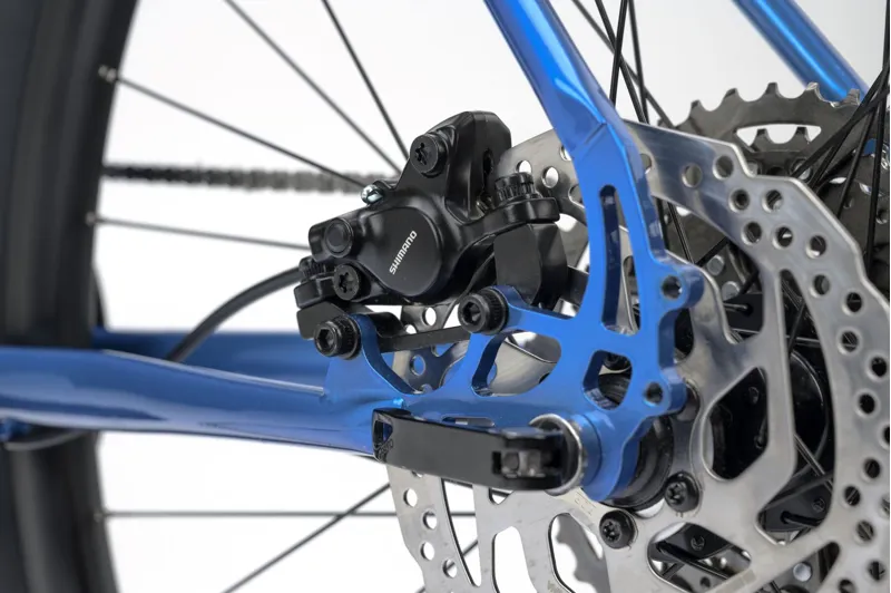 Genesis Croix De Fer 20  Flat Bar Steel Gravel Bike in Blue Fighters-9