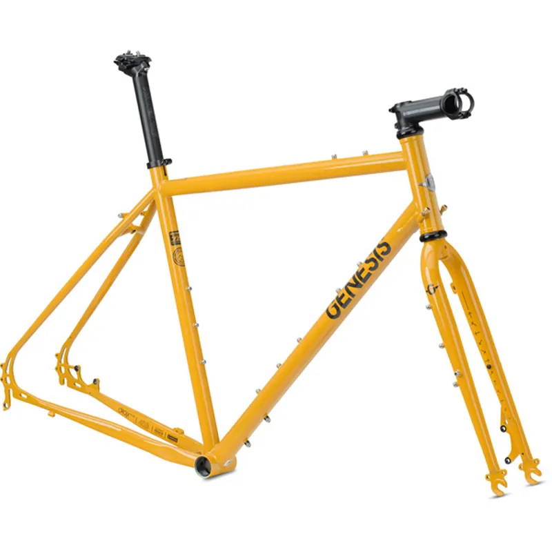 Genesis Croix De Fer 725 Steel Gravel Bike Frameset in Yellow-1