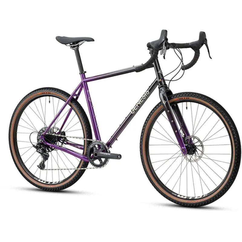 Genesis  Fugio 20 Steel Gravel Bike in Purple and Black-1