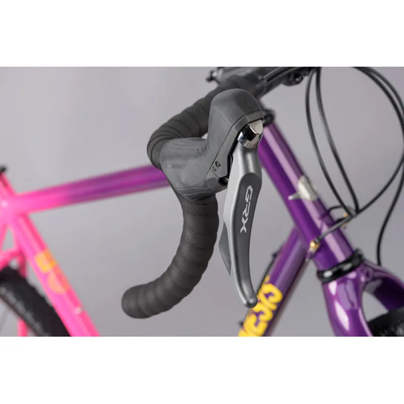Genesis Fugio 30 Steel Gravel Bike in pink and Purple-2