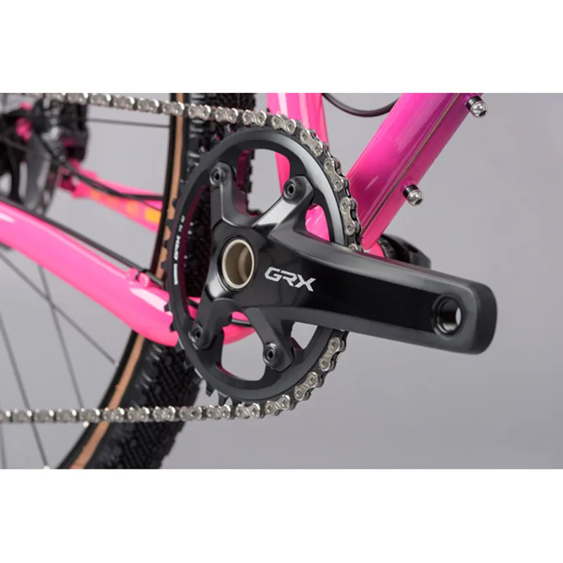 Genesis Fugio 30 Steel Gravel Bike in pink and Purple-4
