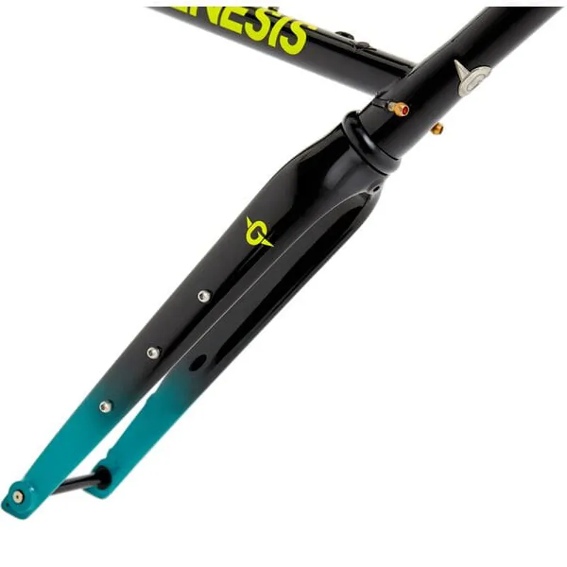 Genesis Fugio 725 Steel Gravel Bike Frameset in Green and black-3