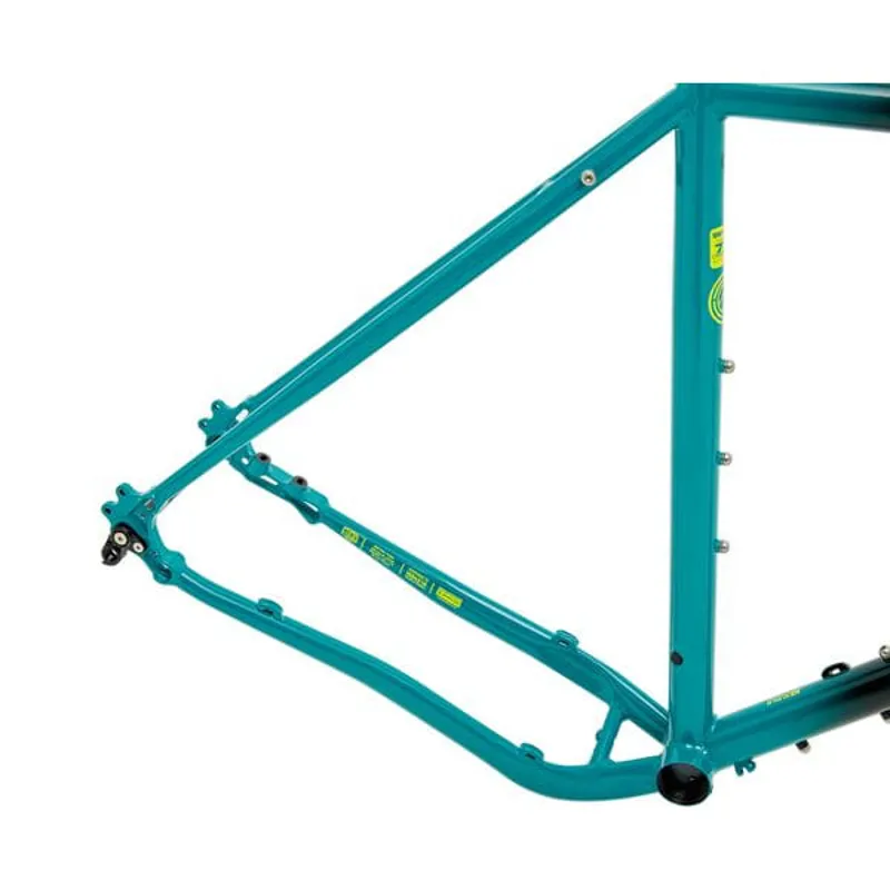Genesis Fugio 725 Steel Gravel Bike Frameset in Green and black-6