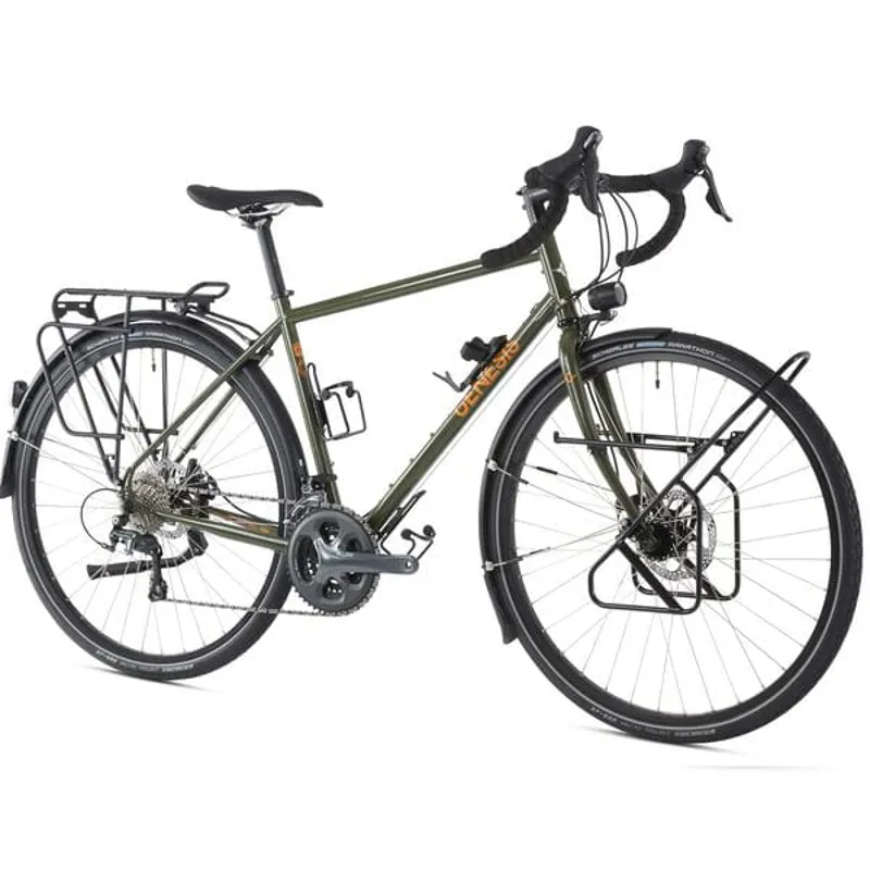 Genesis Tour De Fer 30 Steel Touring Bike in Green-1