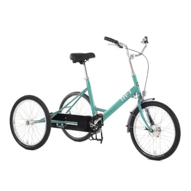 Pashley Tri-1 fixed Gear Single Speed Tricycle in Turquoise.