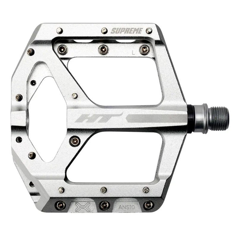 HT Components ANS-10 Supreme Flat Pedals in Silver 9/16