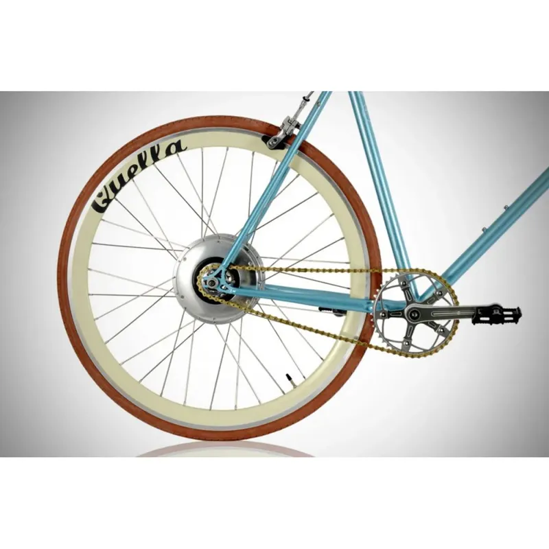 Quella Cambridge Electric Single Speed Bike in Light Blue-1