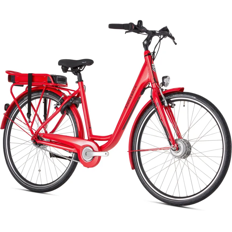 Ridgeback Electron  Electric Step Through Frame Bike in Red-1