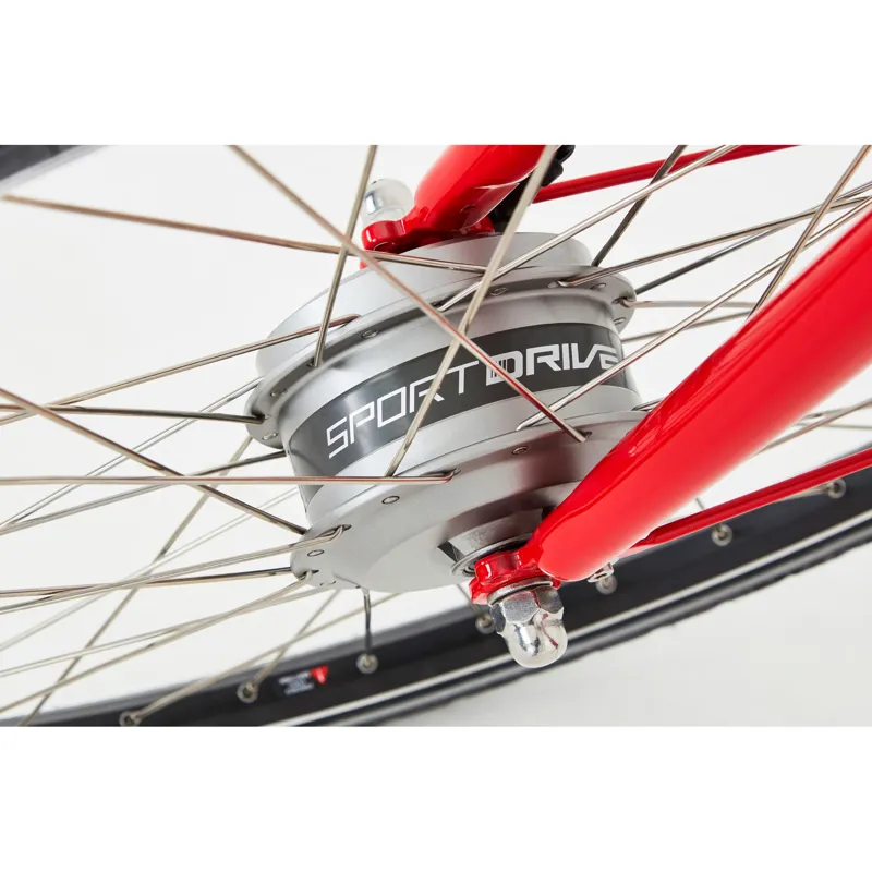 Ridgeback Electron  Electric Step Through Frame Bike in Red-3