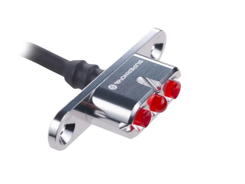 Supernova E3 Rear Light 2 Silver Rack Mounted 6V