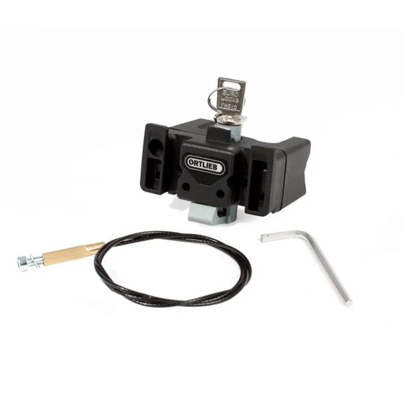 Ortlieb Handlebar Mounting Set with Lock in Black