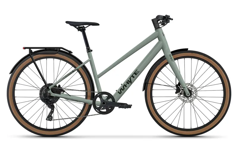 Whyte Rheo 3 Step Through Electric Hybrid Bike in Gloss Sage Green